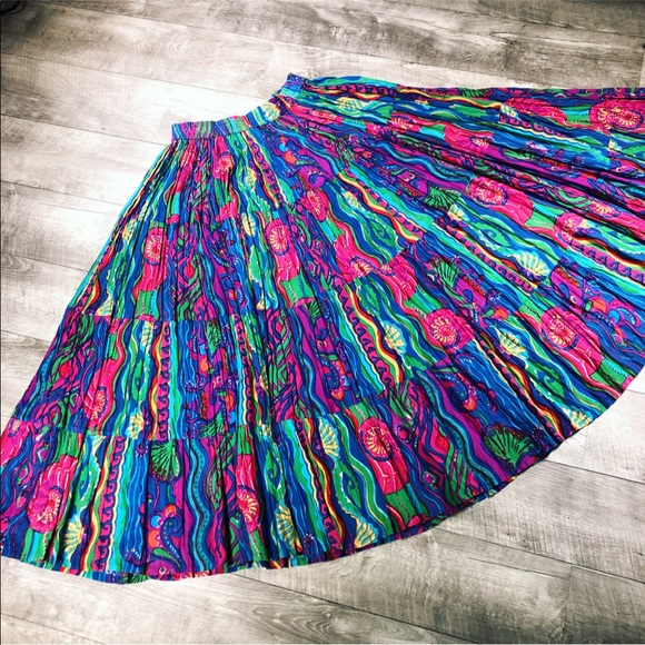 Vintage Phool Skirt. Festival Boho, Hippie Vibrant - Picture 4 of 8